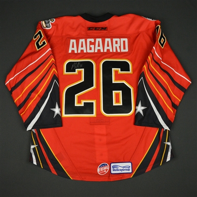 Mikkel Aagaard - 2017 CCM/ECHL All-Star Classic - Adirondack Thunder - Game-Worn Autographed Jersey - 1st Half Only