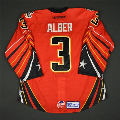 Patch Alber - 2017 CCM/ECHL All-Star Classic - Adirondack Thunder - Game-Worn Autographed Jersey w/A - 1st Half Only