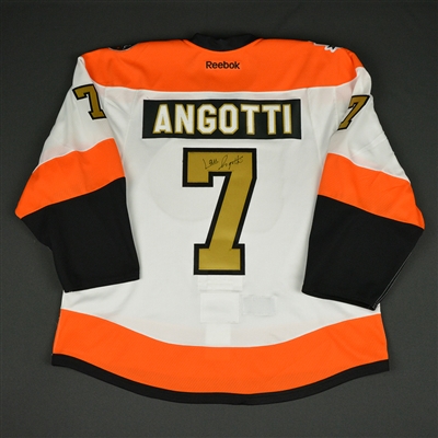 Lou Angotti - Philadelphia Flyers - 50th Anniversary Alumni Game - Ceremony-Worn Autographed Jersey w/C
