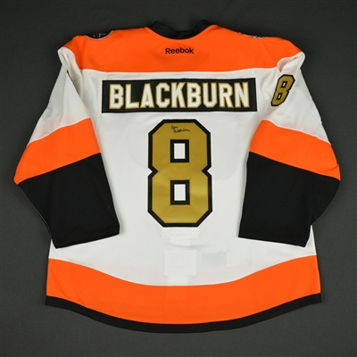 Don Blackburn - Philadelphia Flyers - 50th Anniversary Alumni Game - Ceremony-Worn Autographed Jersey 