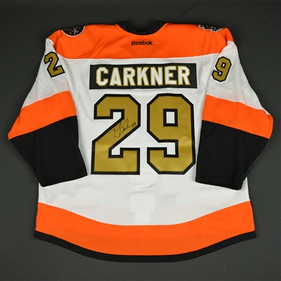 Terry Carkner - Philadelphia Flyers - 50th Anniversary Alumni Game - Game-Worn Autographed Jersey w/A