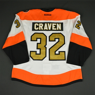 Murray Craven - Philadelphia Flyers - 50th Anniversary Alumni Game - Game-Worn Autographed Jersey 