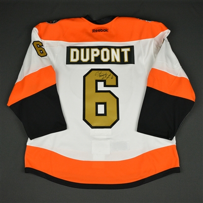 Andre DuPont - Philadelphia Flyers - 50th Anniversary Alumni Game - Ceremony-Worn Autographed Jersey 