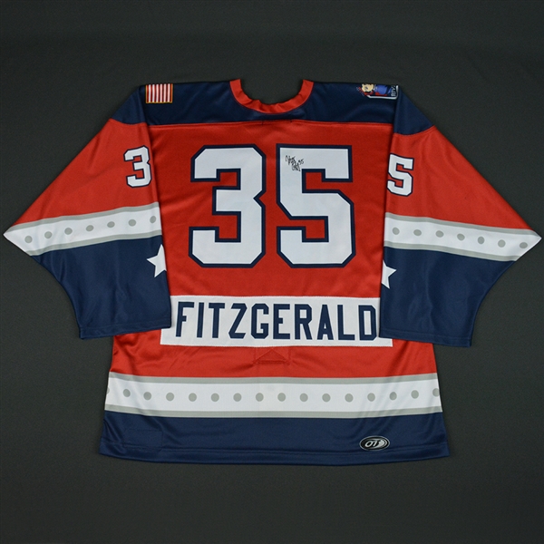 Katie Fitzgerald - New York Riveters - 2016-17 NWHL Game-Worn Preseason Autographed Jersey