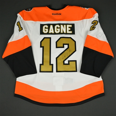 Simon Gagne - Philadelphia Flyers - 50th Anniversary Alumni Game - Game-Worn Autographed Jersey w/A