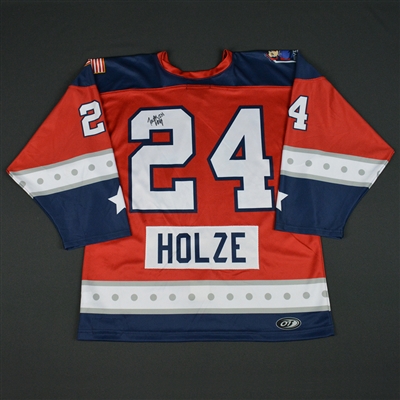 Taylor Holze - New York Riveters - 2016-17 NWHL Game-Worn Preseason Autographed Jersey