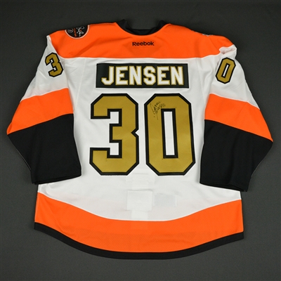Darren Jensen - Philadelphia Flyers - 50th Anniversary Alumni Game - Ceremony-Worn Autographed Jersey 