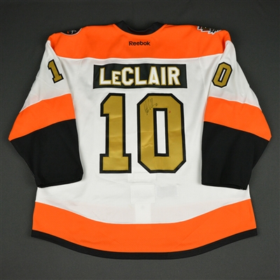 John LeClair - Philadelphia Flyers - 50th Anniversary Alumni Game - Game-Worn Autographed Jersey w/A