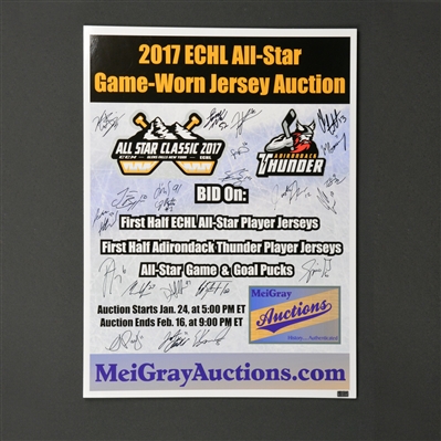 2017 CCM/ECHL All-Star Classic - Signed MeiGray Booth Poster - Signed by 22 Members of ECHL All-Star Team