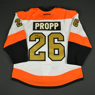 Brian Propp - Philadelphia Flyers - 50th Anniversary Alumni Game - Game-Worn Autographed Jersey 