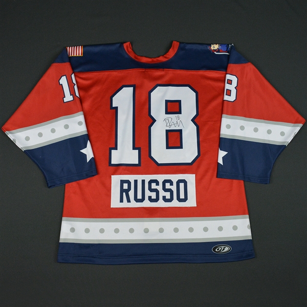 Rebecca Russo - New York Riveters - 2016-17 NWHL Game-Worn Preseason Autographed Jersey