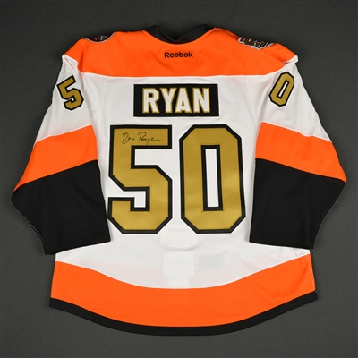 Ron Ryan - Philadelphia Flyers - 50th Anniversary Alumni Game - Ceremony-Worn Autographed Jersey 