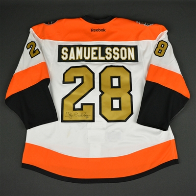 Kjell Samuelsson - Philadelphia Flyers - 50th Anniversary Alumni Game - Game-Worn Autographed Jersey 