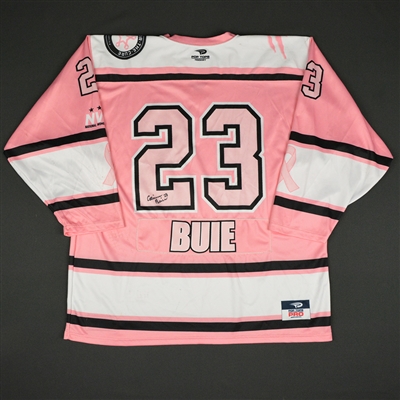 Corinne Buie - Boston Pride - 2015-16 NWHL Game-Worn Strides For The Cure Autographed Jersey