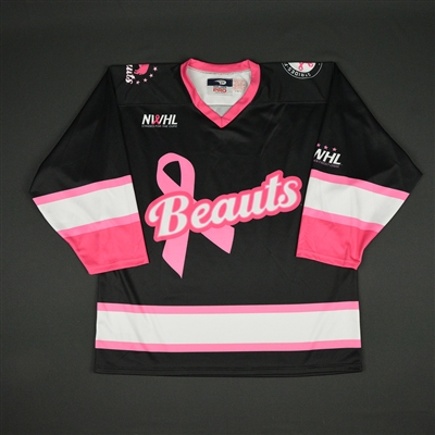 No Name or Number - Buffalo Beauts - 2015-16 NWHL Strides For The Cure Jersey