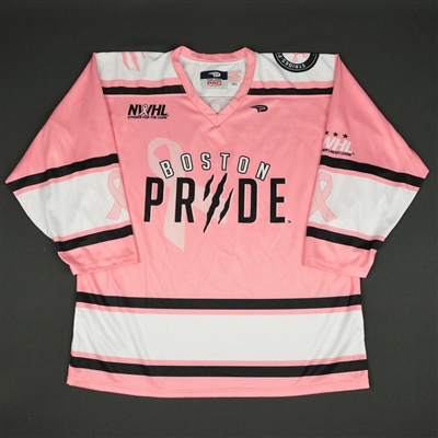 No Name or Number - Boston Pride - 2015-16 NWHL Strides For The Cure Jersey