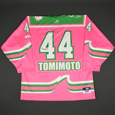Tara Tomimoto - Connecticut Whale - 2015-16 NWHL Game-Issued Strides For The Cure Autographed Jersey