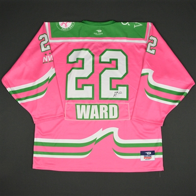 Danielle Ward - Connecticut Whale - 2015-16 NWHL Game-Worn Strides For The Cure Autographed Jersey