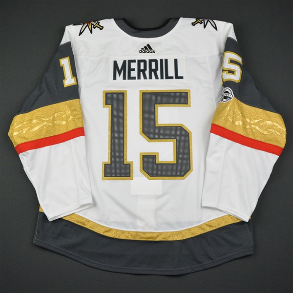 Jon Merrill - Vegas Golden Knights - 2017-18 First Game in Golden Knights History - Game-Issued Jersey 1st & 2nd Period only
