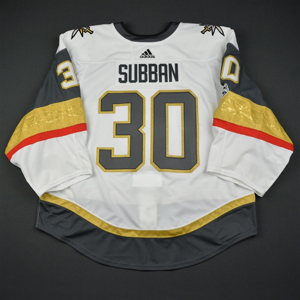 Malcolm Subban - Vegas Golden Knights - 2017-18 First Game in Golden Knights History - Game-Worn Backup-Only Jersey - 1st & 2nd Period Only