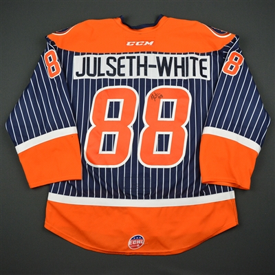 Nolan Julseth-White - Tulsa Oilers - 2017 Captains Club Game - Autographed Game-Worn Jersey w/C