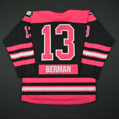 Lindsay Berman - Boston Pride - Game-Issued Strides For The Cure Jersey - Dec. 3, 2016