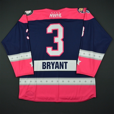 Sarah Bryant - New York Riveters - 2016-17 Game-Issued Strides For The Cure Jersey 