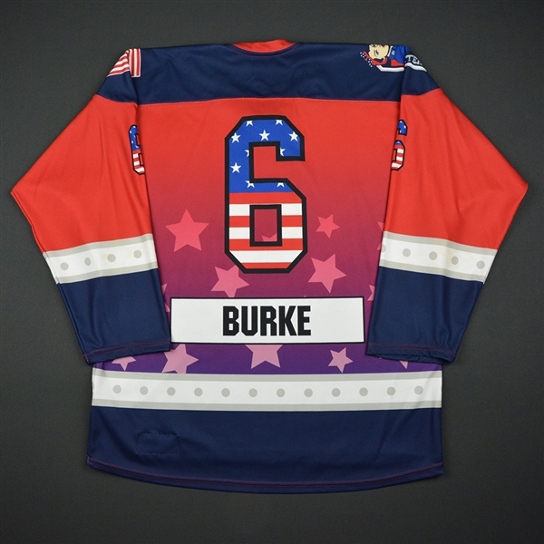 Courtney Burke - New York Riveters - Game-Worn Military Appreciation Day Jersey - Feb. 19, 2017