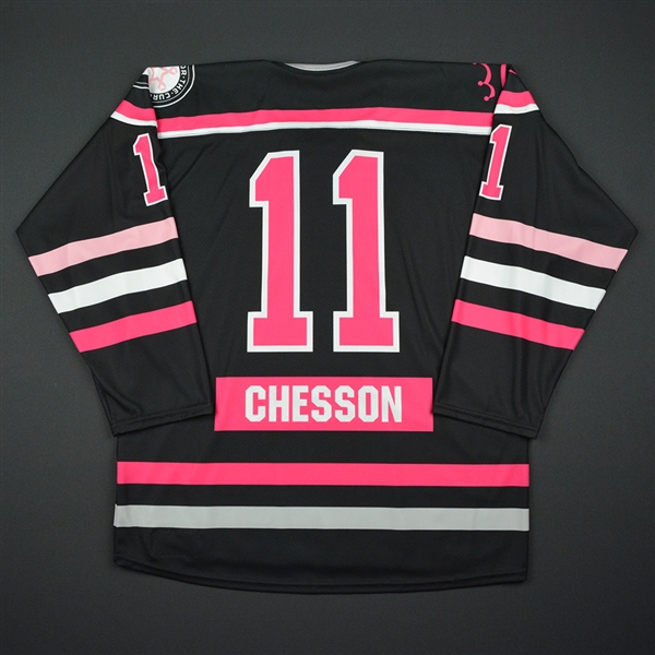 Lisa Chesson - Buffalo Beauts - Game-Issued Strides For The Cure Jersey - 2016-17 Season