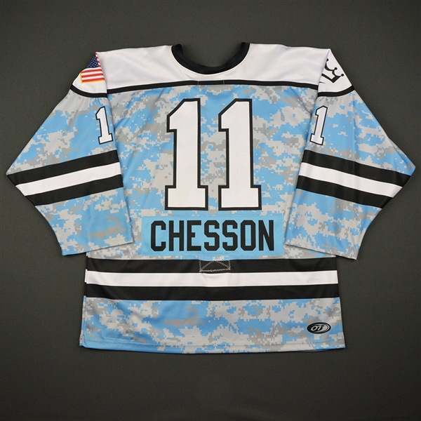 Lisa Chesson - Buffalo Beauts - Game-Worn Military Appreciation Day Jersey - Nov. 12 and Nov. 13, 2016