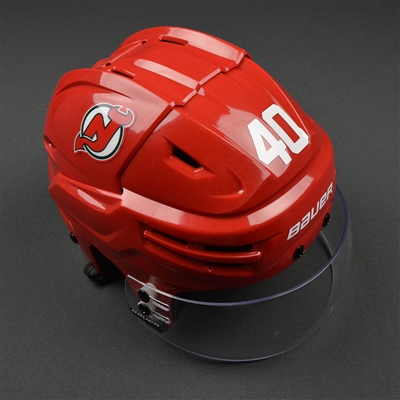 Blake Coleman - New Jersey Devils - Game-Issued Retro Helmet - 2016-17 NHL Season