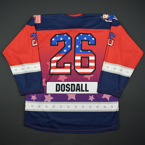 Kiira Dosdall - New York Riveters - Game-Worn Military Appreciation Day w/A Jersey - Feb. 19, 2017