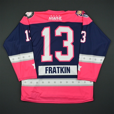Kaleigh Fratkin - New York Riveters - 2016-17 Game-Issued Strides For The Cure Jersey 