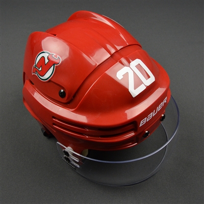 Luke Gazdic - New Jersey Devils - Game-Issued Retro Helmet - 2016-17 NHL Season