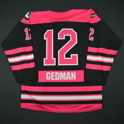 Marissa Gedman - Boston Pride - Game-Issued Strides For The Cure Jersey - Dec. 3, 2016