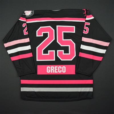 Jacquie Greco - Buffalo Beauts - Game-Issued Strides For The Cure Jersey - 2016-17 Season