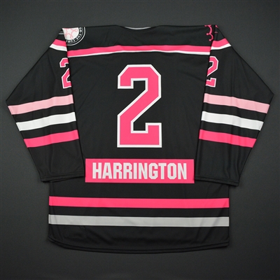 Paige Harrington - Buffalo Beauts - Game-Issued Strides For The Cure Jersey - 2016-17 Season
