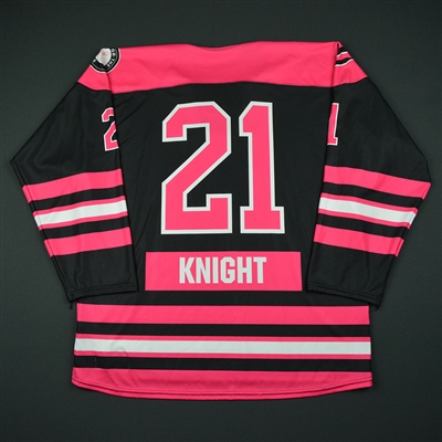 Hilary Knight - Boston Pride - Game-Issued Strides For The Cure Jersey - Dec. 3, 2016