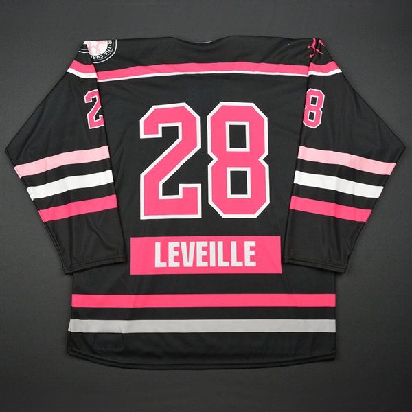 Amanda Leveille - Buffalo Beauts - Game-Issued Strides For The Cure Jersey - 2016-17 Season
