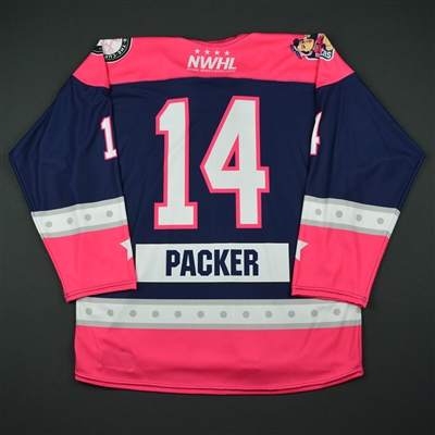 Madison Packer - New York Riveters - 2016-17 Game-Issued Strides For The Cure Jersey 