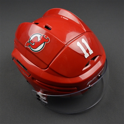 PA Parenteau - New Jersey Devils - Game-Worn Retro Helmet - 2016-17 NHL Season