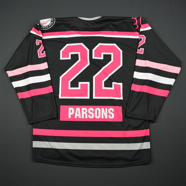 Kayla Parsons - Buffalo Beauts - Game-Issued Strides For The Cure Jersey - 2016-17 Season