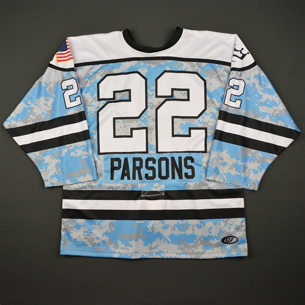 Kayla Parsons - Buffalo Beauts - Game-Worn Military Appreciation Day Jersey - Nov. 13, 2016