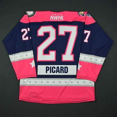 Michelle Picard - New York Riveters - 2016-17 Game-Issued Strides For The Cure Jersey 