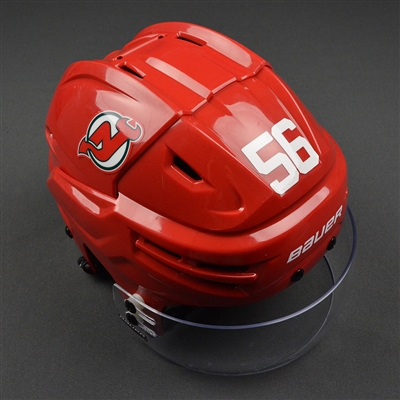 Blake Pietila - New Jersey Devils - Game-Worn Retro Helmet - 2016-17 NHL Season