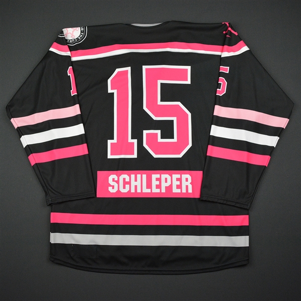 Anne Schleper - Buffalo Beauts - Game-Issued Strides For The Cure Jersey - 2016-17 Season