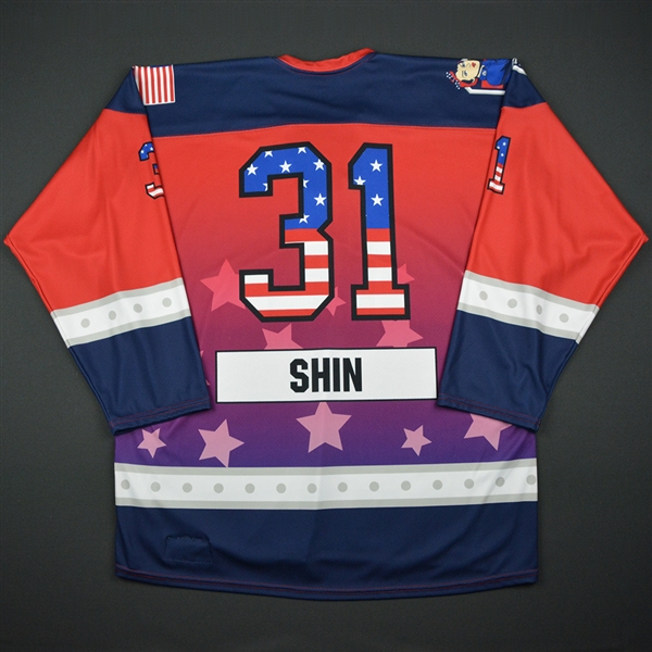 Sojung Shin - New York Riveters - Game-Worn Military Appreciation Day Jersey - Feb. 19, 2017