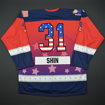 Sojung Shin - New York Riveters - Game-Worn Military Appreciation Day Jersey - Feb. 19, 2017