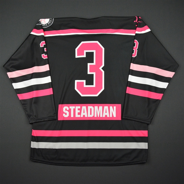 Kelley Steadman - Buffalo Beauts - Game-Issued Strides For The Cure Jersey - 2016-17 Season