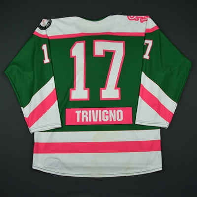 Dana Trivigno - Connecticut Whale - Game-Worn Strides For The Cure Jersey - Feb. 24, 2017